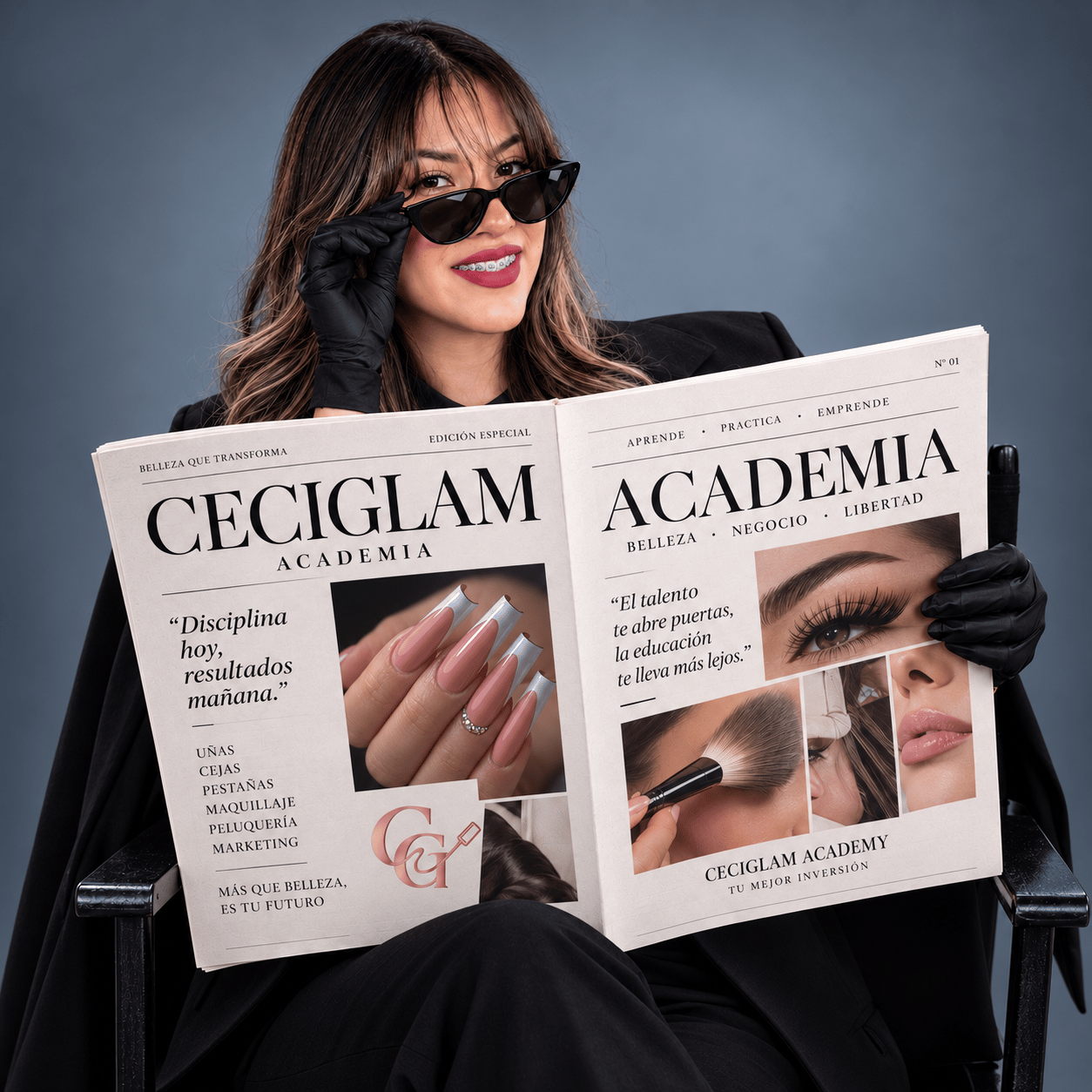 Carmen Cecilia, fundadora y maestra en belleza de Ceciglam Academia